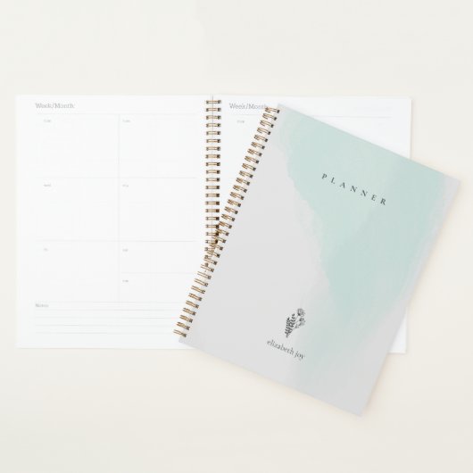 Minimal Watercolor Floral Customizable Planner Planer (Anzeige)