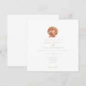 Minimal Watercolor ScaIlop Shell Invitation Einladung (Vorne/Hinten)