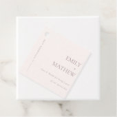 MINIMAL WEBBUSH PINK TYPOGRAPHY WEDD GESCHENKANHÄNGER (Beispiel)
