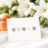 Minimal Wedding Attire Color Palette Card Einladung