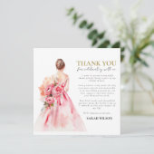 Minimal Wedding Brautparty Vielen Dank Einladung (Stehend Vorderseite)