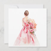 Minimal Wedding Brautparty Vielen Dank Einladung (Rückseite)