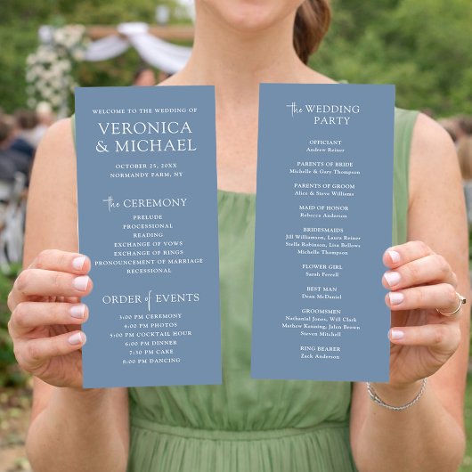 Minimal Wedding Ceremony Program Template  Einladung