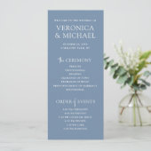Minimal Wedding Ceremony Program Template  Einladung (Stehend Vorderseite)