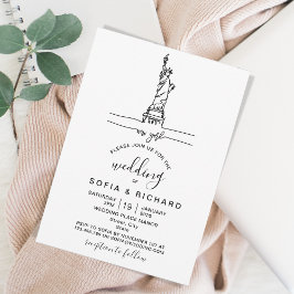 Minimal Wedding Destination NYC NEW YORK LIBERTY Einladung