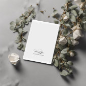 Minimal Wedding Details Abschlusskarte elegant Begleitkarte