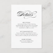 Minimal Wedding Details Abschlusskarte elegant Begleitkarte (Vorderseite)
