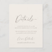Minimal Wedding Details Card Einladung (Vorderseite)