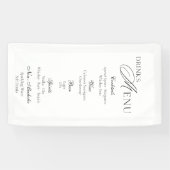 Minimal Wedding Drinks Menu Banner (Horizontal)
