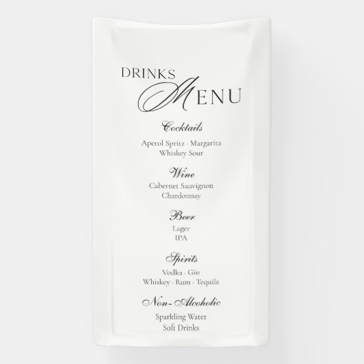 Minimal Wedding Drinks Menu Banner (Vertikal)