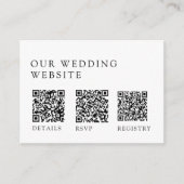 Minimal Wedding Gift Registry QR Code UAWG Begleitkarte (Vorderseite)