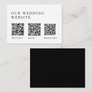 Minimal Wedding Gift Registry QR Code UAWG Begleitkarte