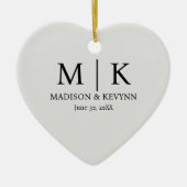 Minimal  Wedding Keramik Ornament (Vorne)