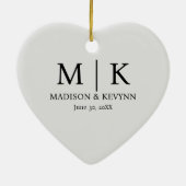 Minimal  Wedding Keramik Ornament (Hinten)