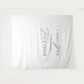 Minimal Wedding Photo Backdrop “A Simple Yes” Wandteppich (Vorderseite (Horizontal))