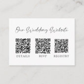 Minimal Wedding QR Code UAWG Gift Registry Begleitkarte (Vorderseite)
