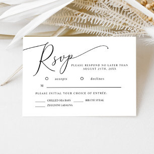 Minimal Wedding RSVP Card Karte