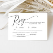Minimal Wedding RSVP Card Karte