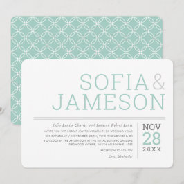 MINIMAL WEDDING schlichte moderne pastellgraue Min Einladung