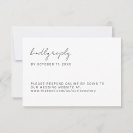 Minimal Wedding Script Einfach mit freundlicher An RSVP Karte