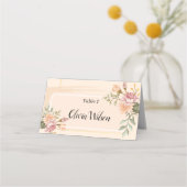 Minimal Wedding Table Number Place Card Platzkarte (Vorderseite)