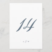 Minimal Wedding Table Numbers 1–29  Dankeskarte (Rückseite)