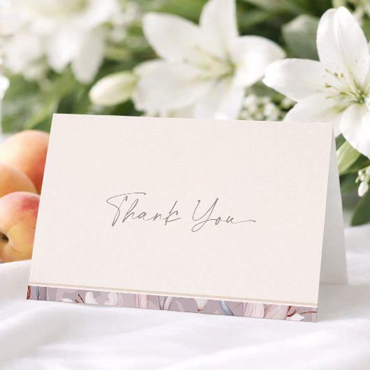 Minimal Wedding Thank You Card  Einladung