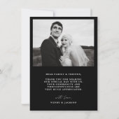 Minimal Wedding Thank You Photo Stack Card  Save The Date (Rückseite)