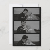Minimal Wedding Thank You Photo Stack Card Save The Date (Vorderseite)