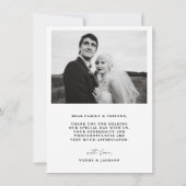 Minimal Wedding Thank You Photo Stack Card Save The Date (Rückseite)