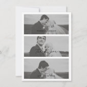 Minimal Wedding Thank You Photo Stack Card Save The Date (Vorderseite)