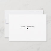 Minimal Wedding Website Calligrafy RSVP Karte (Rückseite)