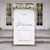 Minimal Wedding Welcome Sign with Script Font Banner