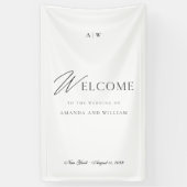 Minimal Wedding Welcome Sign with Script Font Banner (Vertikal)
