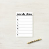 Minimal Weekly Planner Sticky Notes Pad Post-it Klebezettel (Auf Schreibtisch)