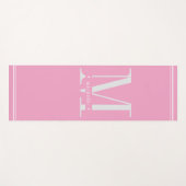 Minimal weich, rosa und weiß yogamatte (Vorderseite (Horizontal))