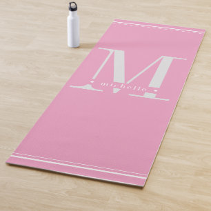 Minimal weich, rosa und weiß yogamatte