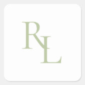 Minimal weiche grüne Hochzeitstipps Quadratischer Aufkleber (Vorderseite)