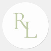 Minimal weiche grüne Hochzeitstipps Runder Aufkleber (Vorderseite)