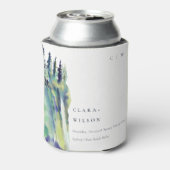 Minimal weiche Pine Tree Landschaft Hochzeit Dosenkühler (Kanne Rückseite)