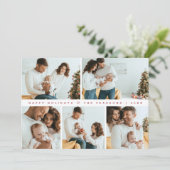 Minimal Weihnachten Moderne Familienfotografie Rot (Stehend Vorderseite)