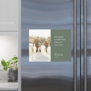 Minimal Weihnachten Moderne, stilvolle Magnetkarte