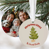 Minimal Weihnachtsbaum Family Foto Simple Kitschy Ornament