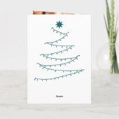Minimal Weihnachtsbaum Star Foto Frohe Weihnachten (Rückseite)
