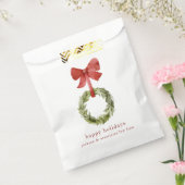 Minimal Weihnachtsgrün Kreath Red Bow Geschenktütchen (Versiegelt)