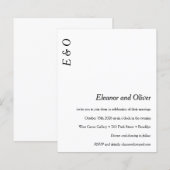 Minimal weiße Elegante Einladung zur Hochzeit (Vorne/Hinten)