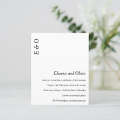 Minimal weiße Elegante Einladung zur Hochzeit (Stehend Vorderseite)