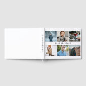 Minimal weiße Fotokollage Erholung in Frieden Gästebuch (Voll)