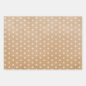 Minimal weiße, graue Kraft Hirschbäume Streifen Geschenkpapier Set (Vorderseite 2)