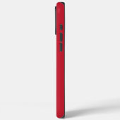 Minimal weiße Monogramm auf Rot Case-Mate iPhone Hülle (Rückseite / Links)